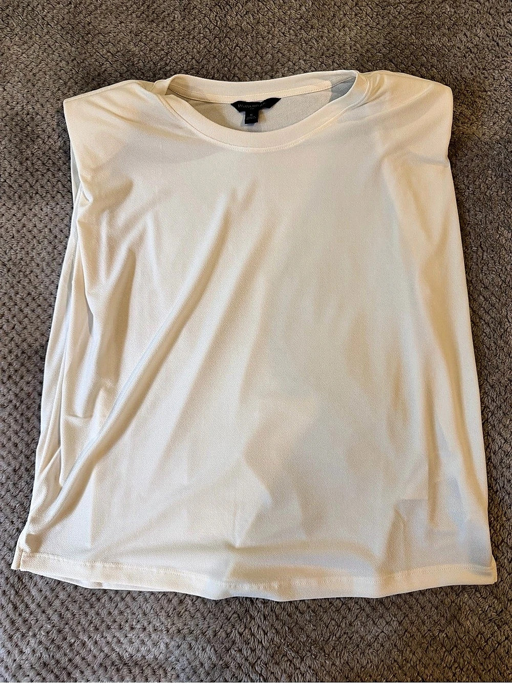 Banana Republic Shoulder-Pad Top Short Sleeve Top in White Size Small